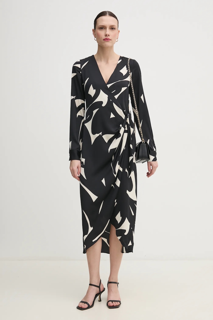 Φόρεμα Dkny χρώμα: μαύρο, DD4JSD34