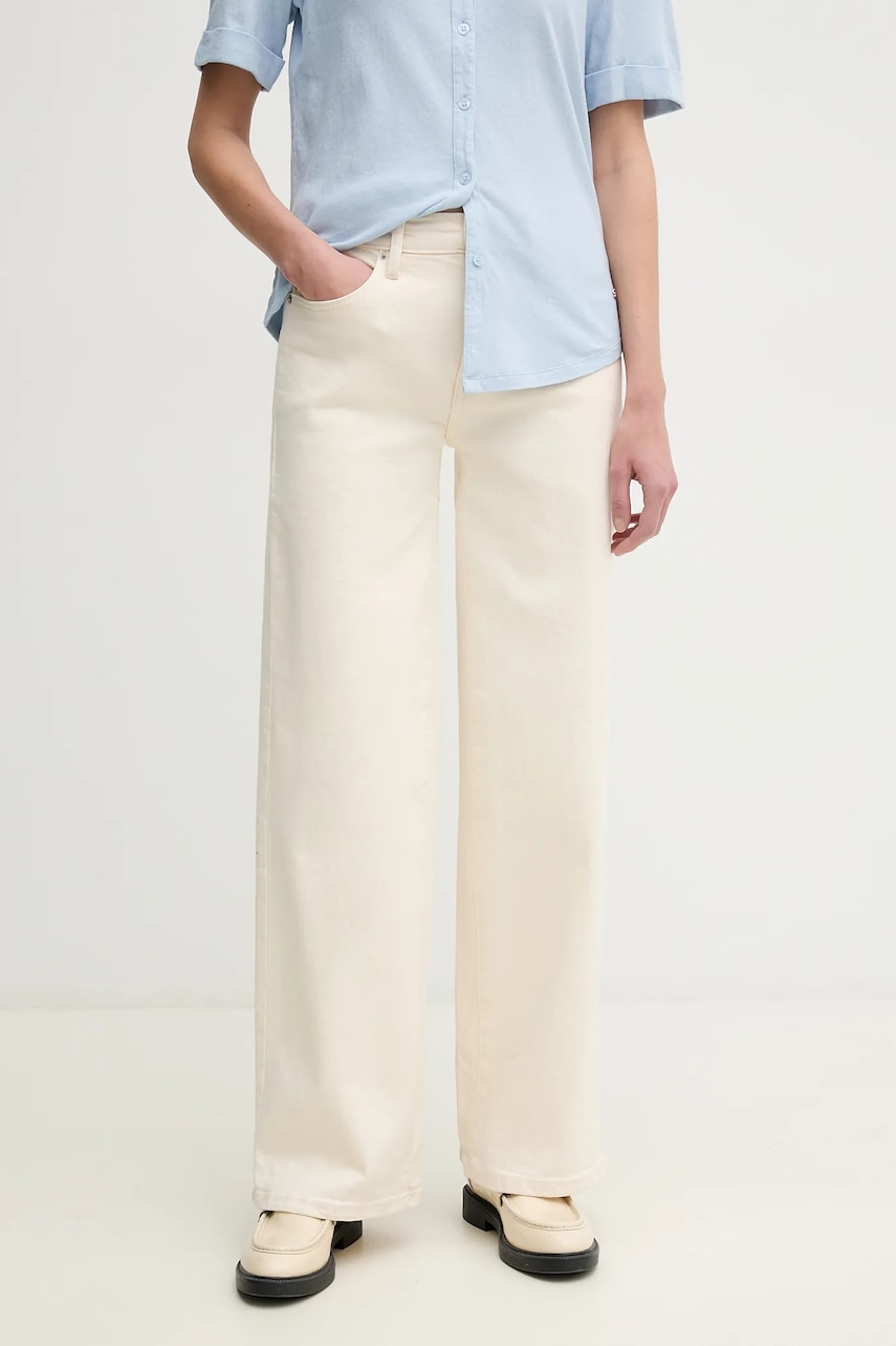 Τζιν παντελόνι Dkny χρώμα: μπεζ, DJ5M4076