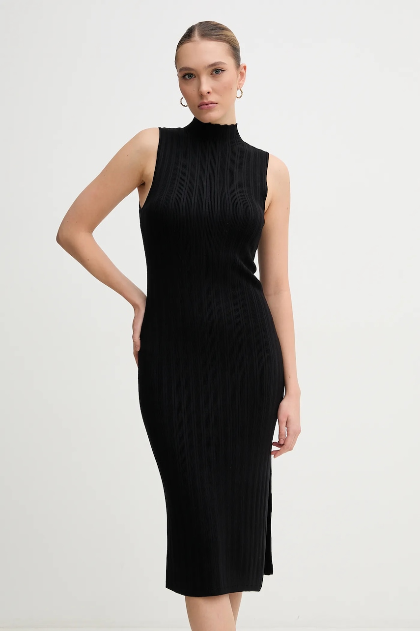 Φόρεμα Dkny χρώμα: μαύρο, DJ5R0626