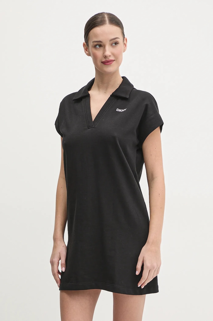 Φόρεμα Dkny χρώμα: μαύρο, DP5D4890