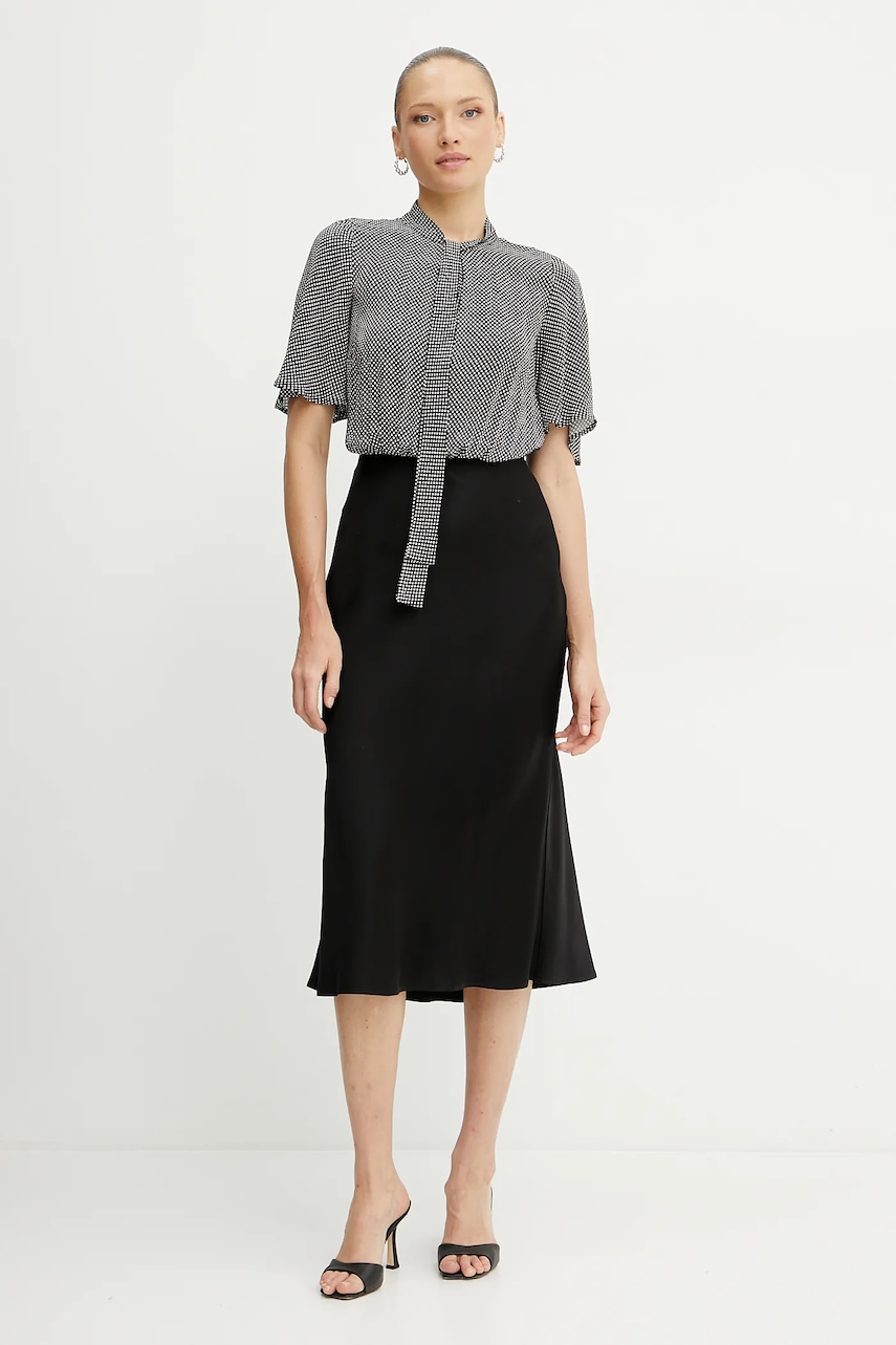 Φόρεμα Elisabetta Franchi χρώμα: μαύρο, AB85752E2