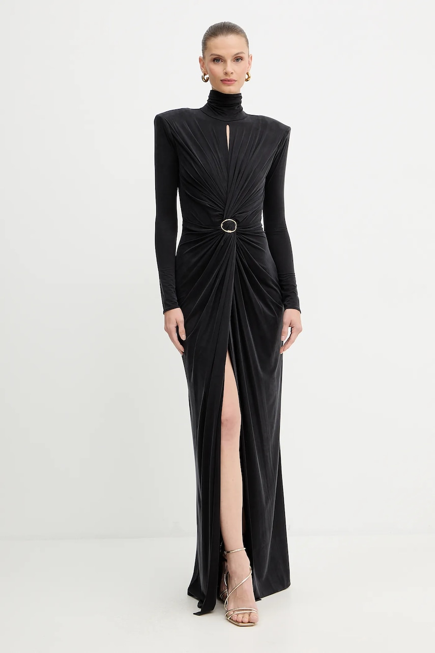 Φόρεμα Elisabetta Franchi χρώμα: μαύρο, ABR0656E2