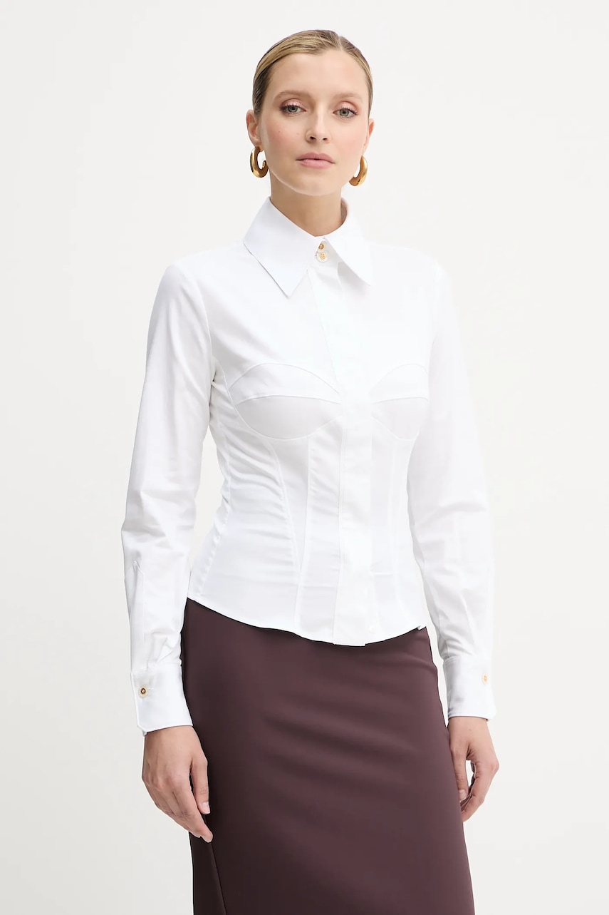 Πουκάμισο Elisabetta Franchi χρώμα: άσπρο, CA08256E2