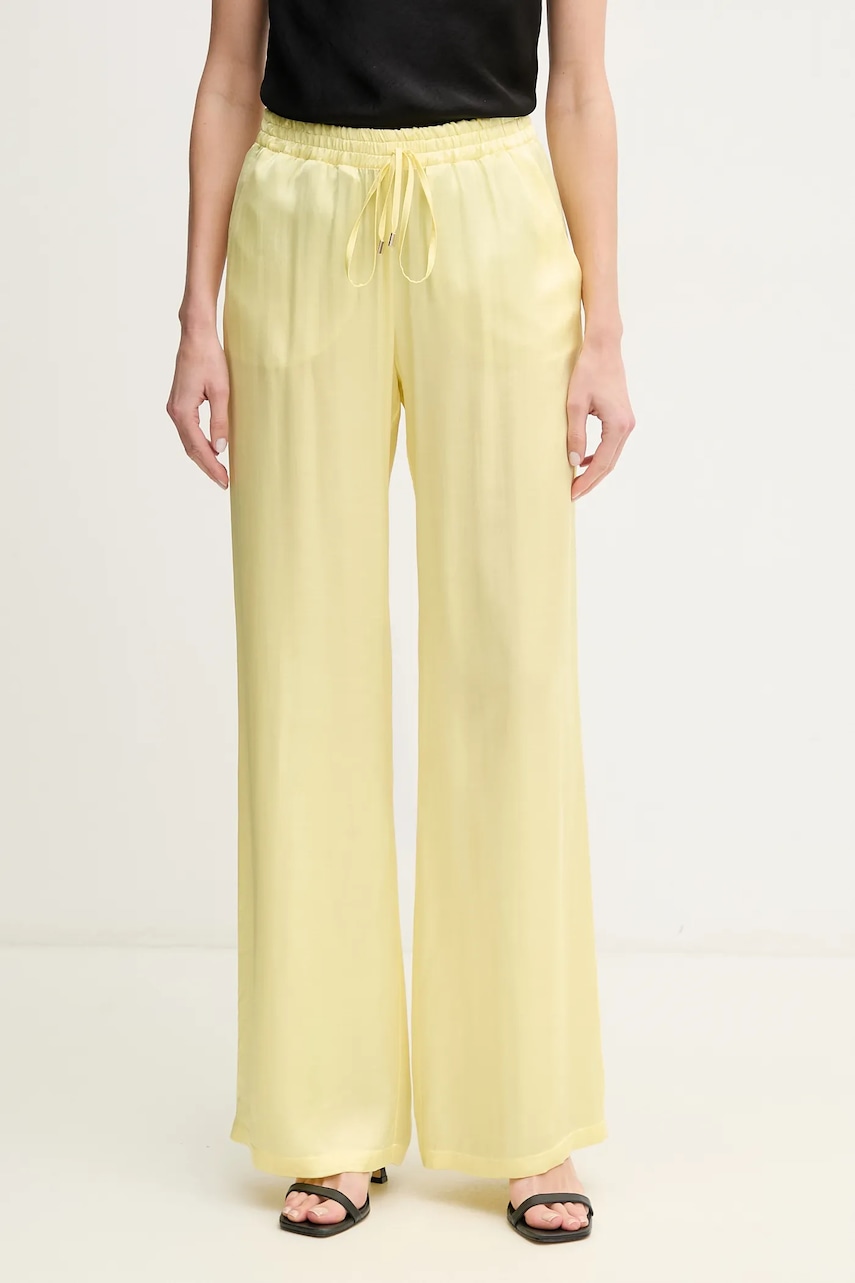 Παντελόνι Ermanno Firenze χρώμα: κίτρινο, 56TP078EL1