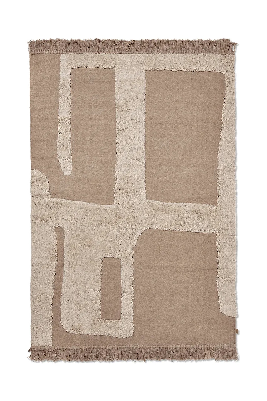 Μάλλινο χαλί ferm LIVING Alley Wool Rug χρώμα: καφέ