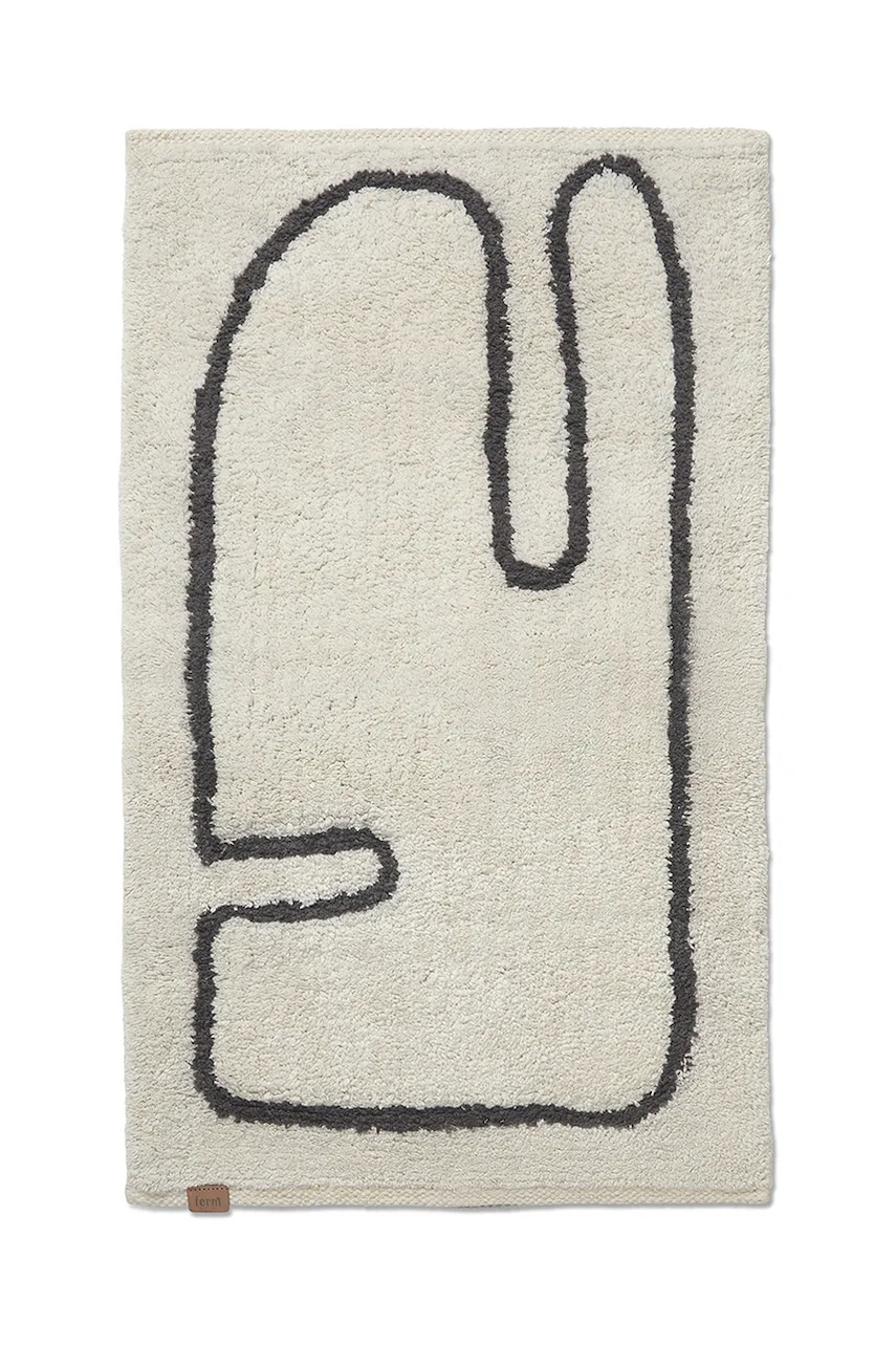 Βαμβακερό χαλί ferm LIVING Lay χρώμα: μπεζ