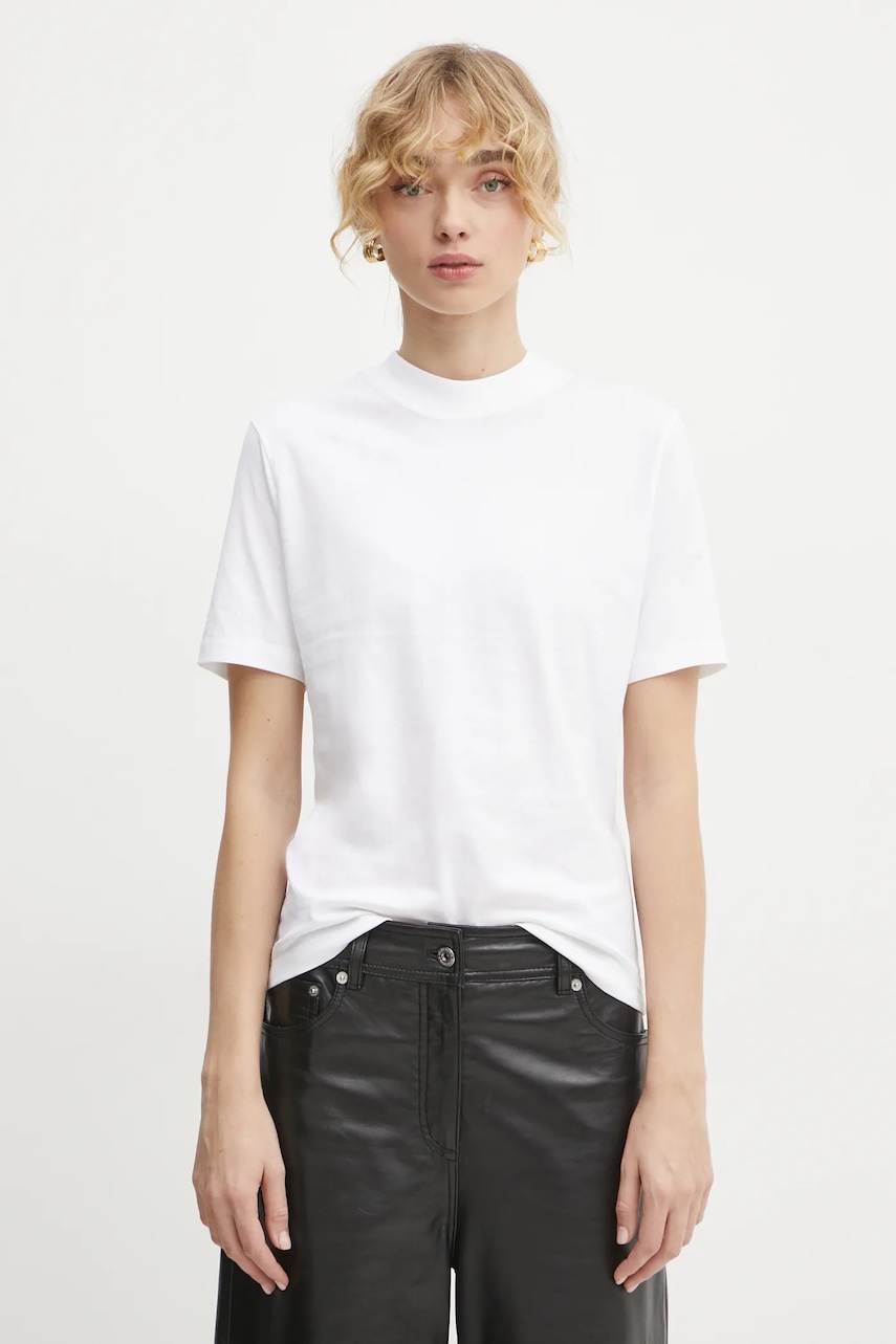 Βαμβακερό μπλουζάκι Filippa K γυναικείο, χρώμα: άσπρο, 30611