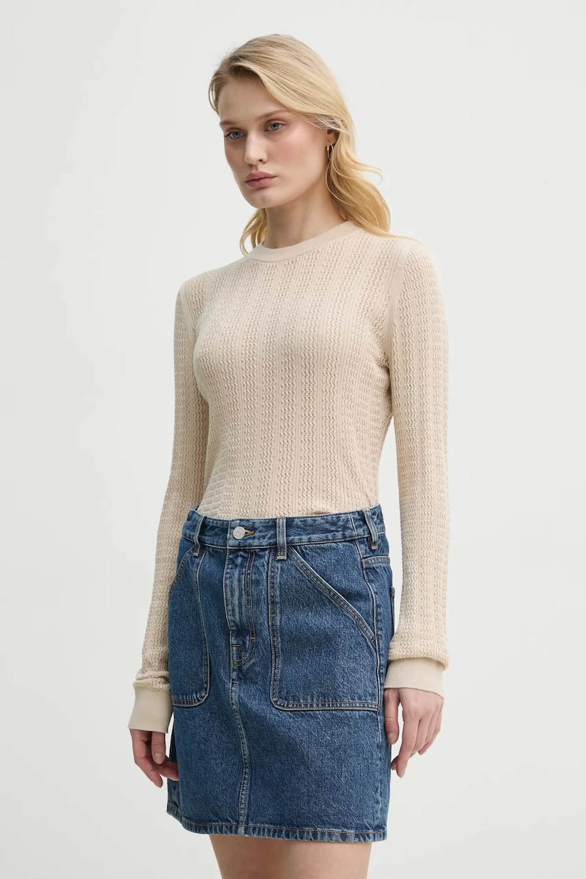 Βαμβακερό πουλόβερ Filippa K γυναικείο, χρώμα: μπεζ, 31316