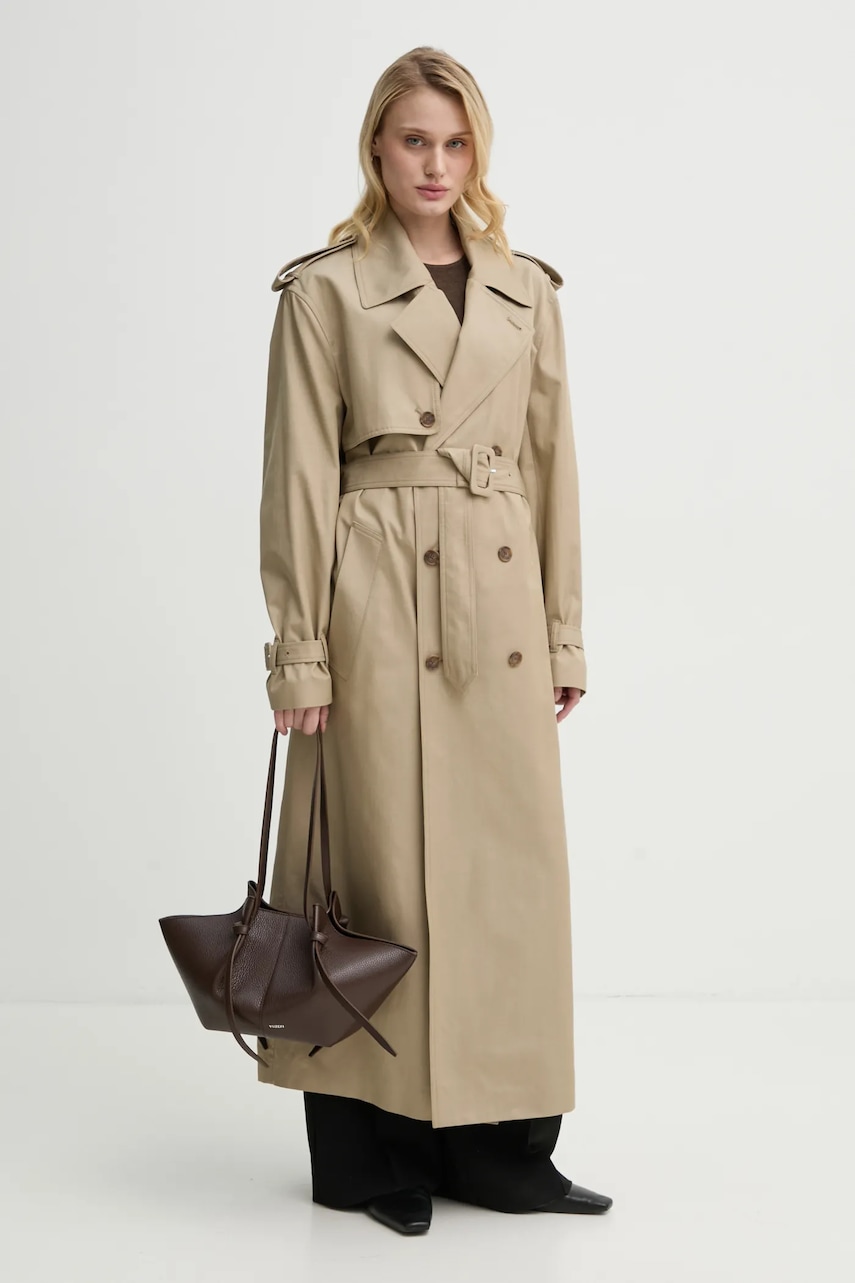 Βαμβακερή καμπαρντίνα Filippa K χρώμα: μπεζ, 31569