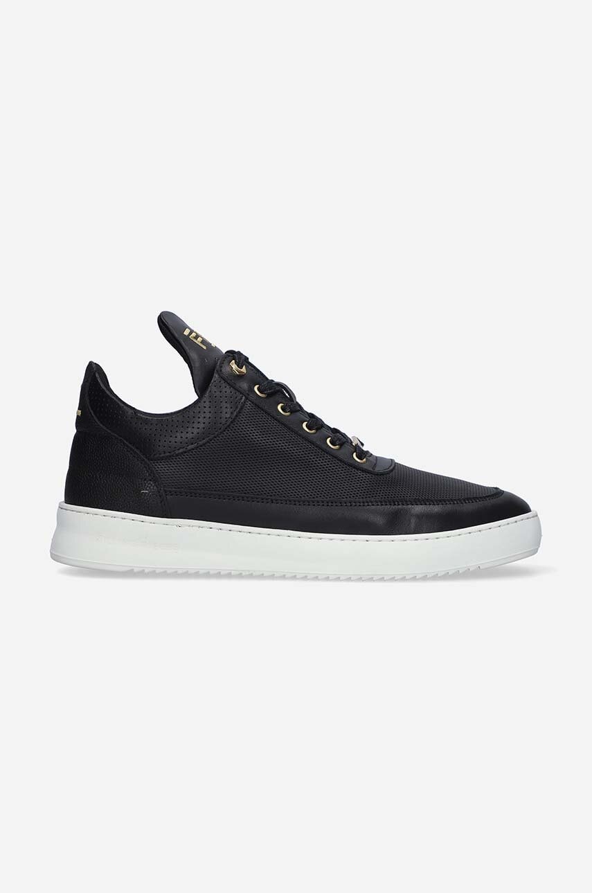 Δερμάτινα αθλητικά παπούτσια Filling Pieces Low Top χρώμα: μαύρο