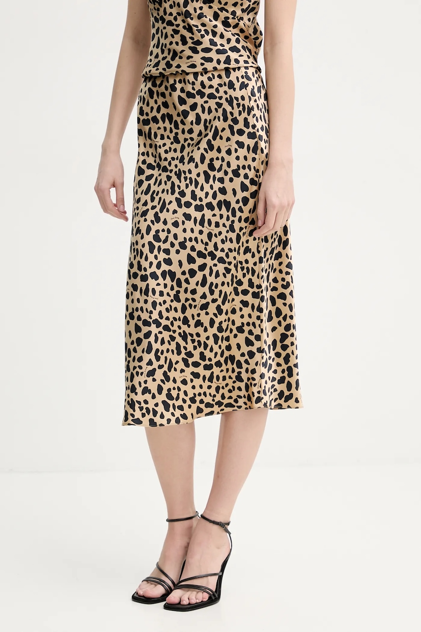 Μεταξωτή φούστα FROM FUTURE χρώμα: μπεζ, WJU00027