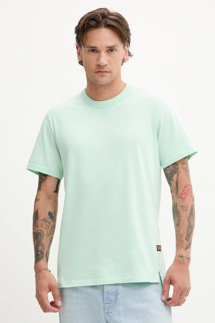 Βαμβακερό μπλουζάκι G-Star Raw ανδρικό, χρώμα: μπλε, D24449-336