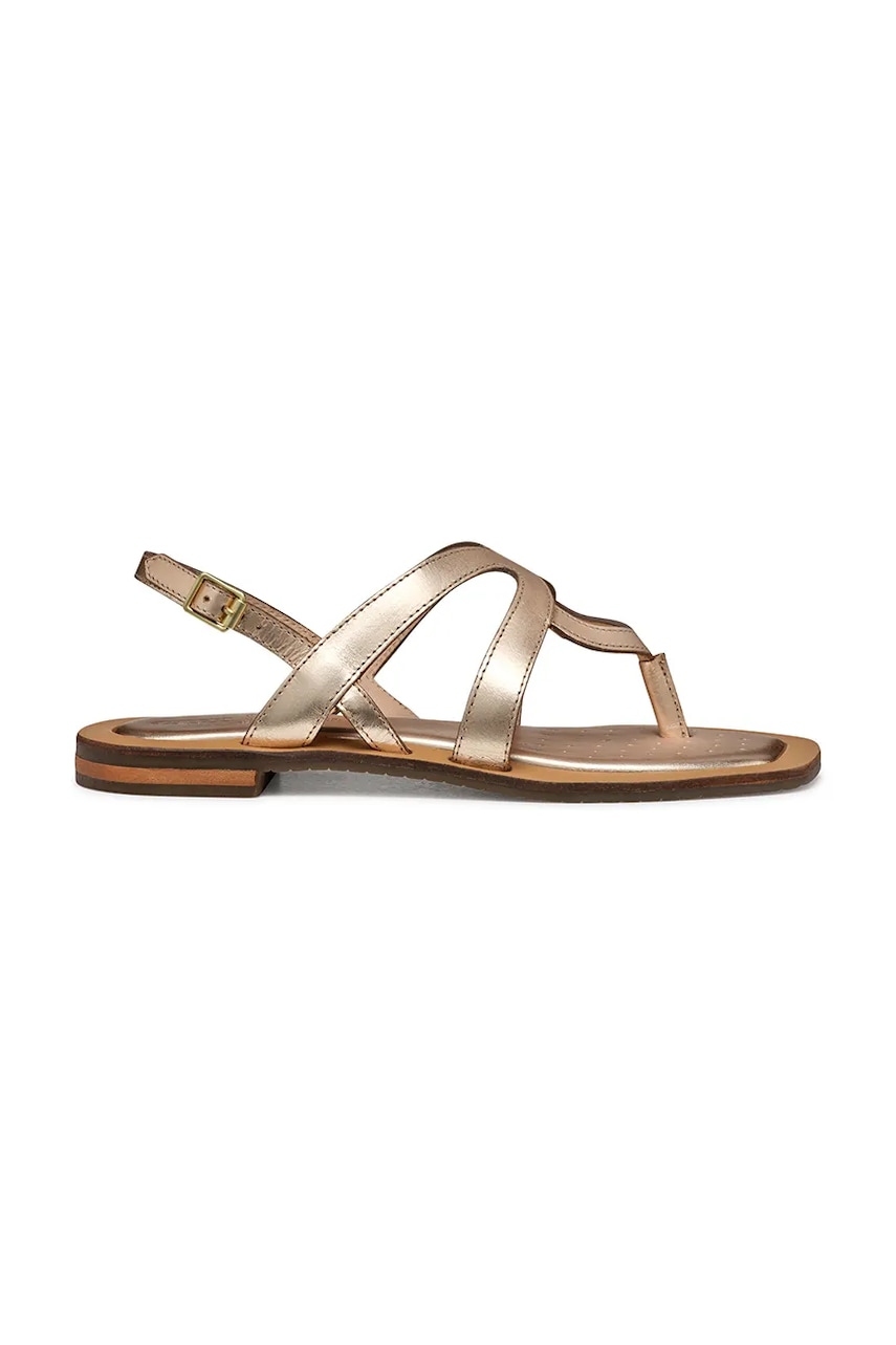 Δερμάτινα σανδάλια Geox D SOZY QC χρώμα: χρυσαφί, D55YFC 000N6 C2012