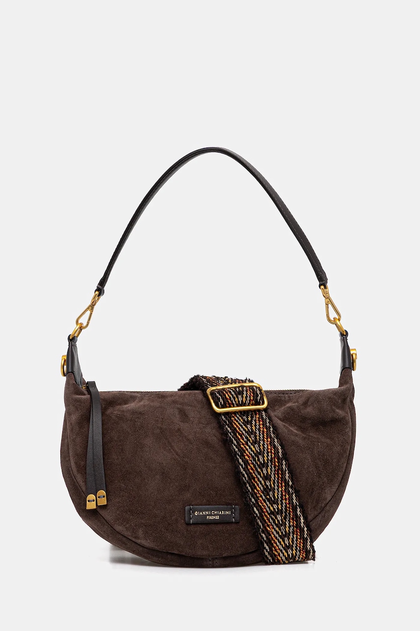Τσάντα σουέτ Gianni Chiarini AISHA χρώμα: καφέ, BS.12050.CM