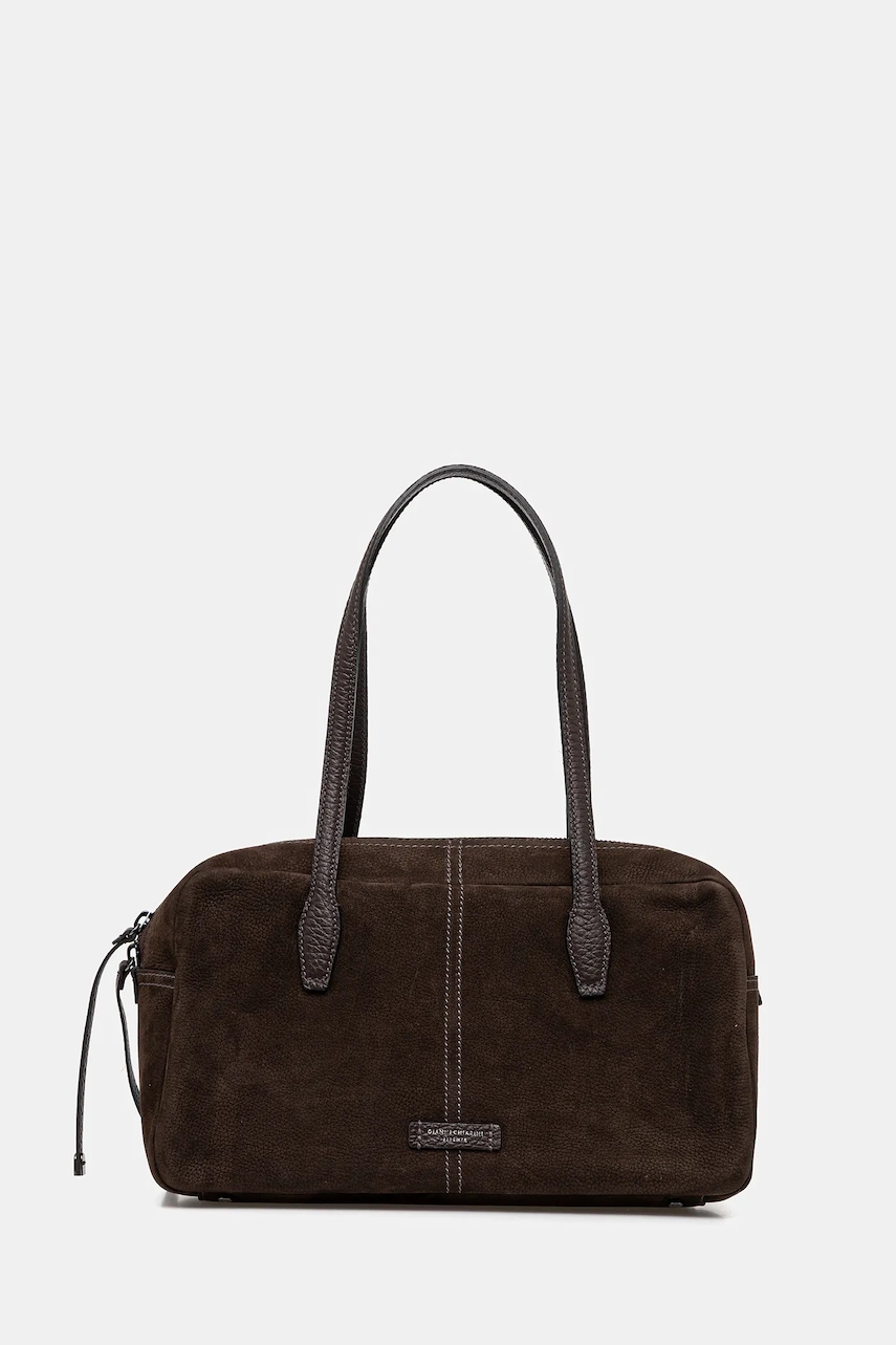 Τσάντα σουέτ Gianni Chiarini ARYNA χρώμα: καφέ, BS.11802.NBK.TKL