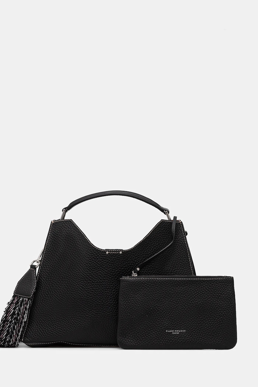 Δερμάτινη τσάντα Gianni Chiarini χρώμα: μπλε, BS.10566.RNGDBL