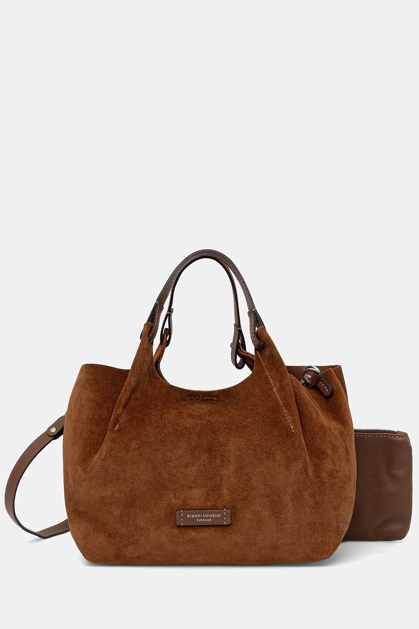 Τσάντα σουέτ Gianni Chiarini DUA χρώμα: καφέ, BS.9779.CM