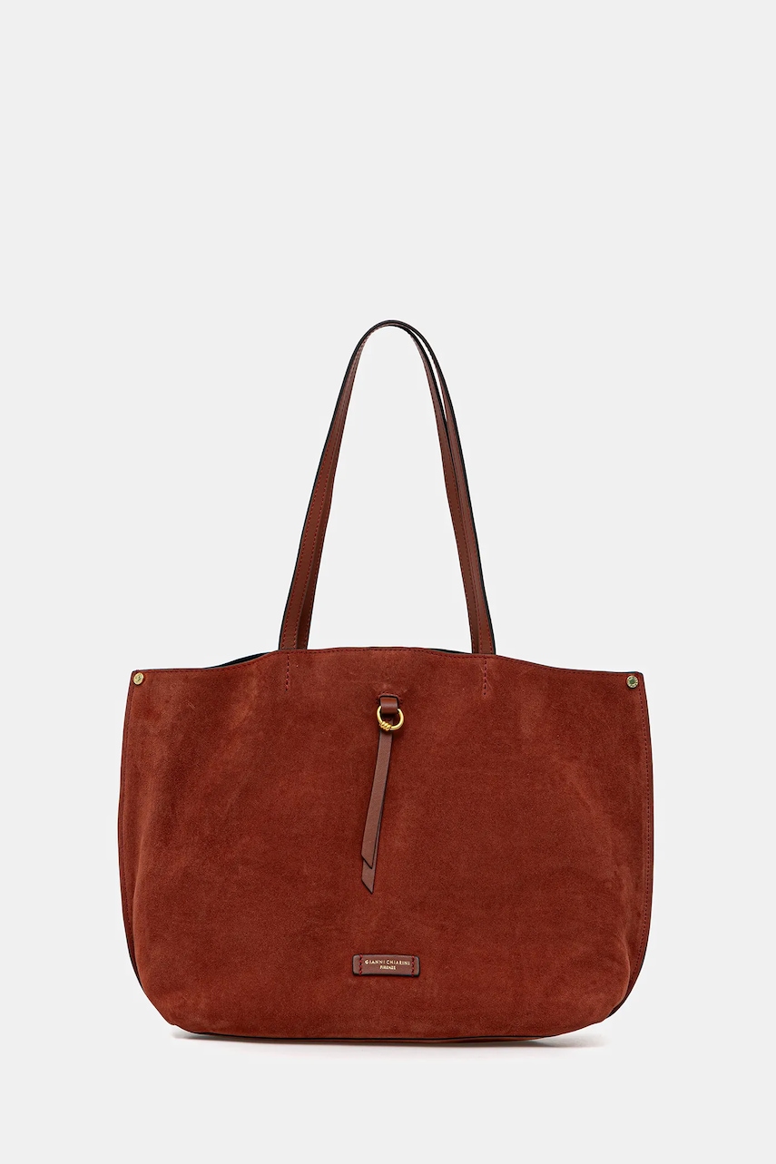 Τσάντα σουέτ Gianni Chiarini EGLE χρώμα: καφέ, BS.11485.CM