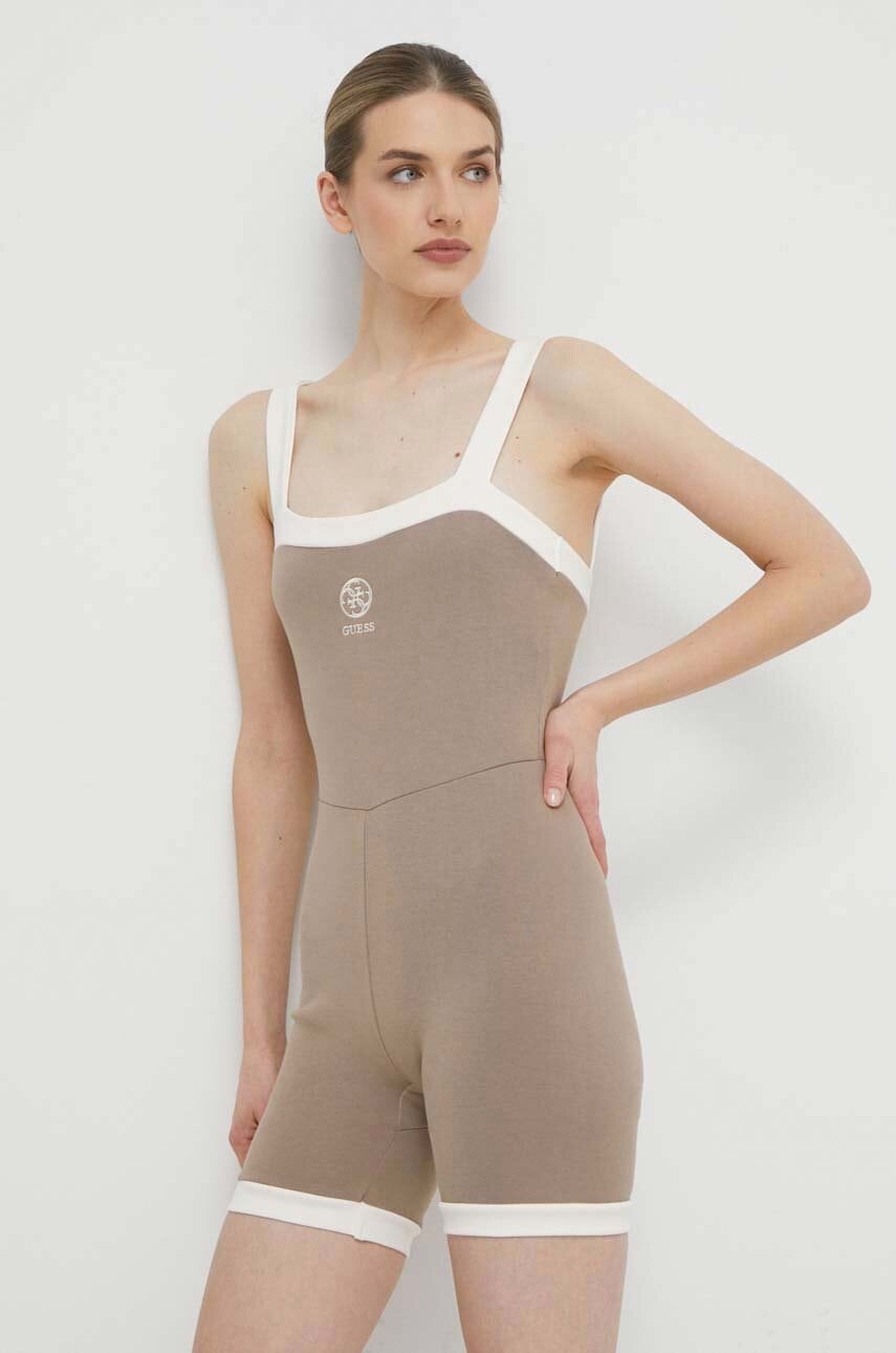 Ολόσωμη φόρμα Guess χρώμα: καφέ