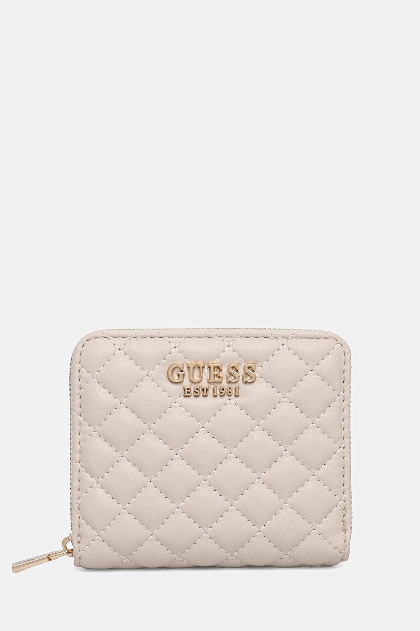 Πορτοφόλι Guess ECO RIANEE χρώμα: μπεζ, SWQG95 41137