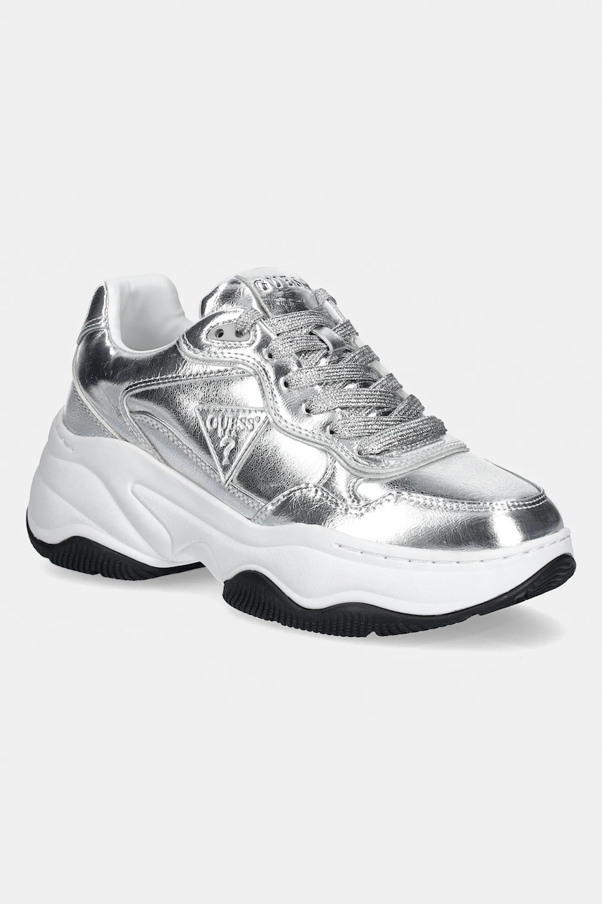Αθλητικά Guess HAPYY χρώμα: ασημί, FLPHAP LEL12