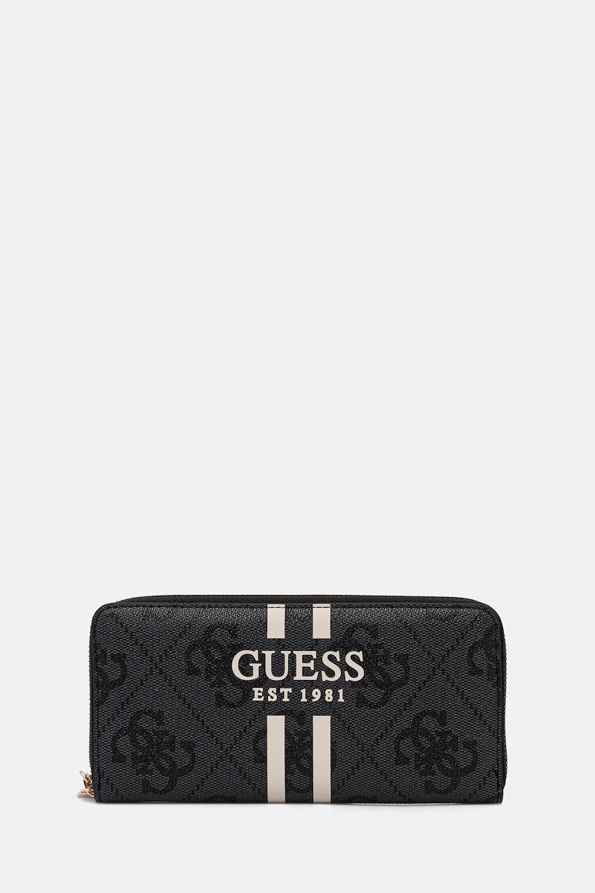 Πορτοφόλι Guess LAUREL χρώμα: γκρι, SWOS74 59146