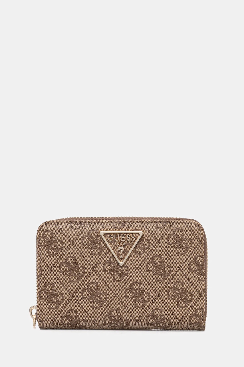 Πορτοφόλι Guess LAUREL χρώμα: μπεζ, SWSG74 59140