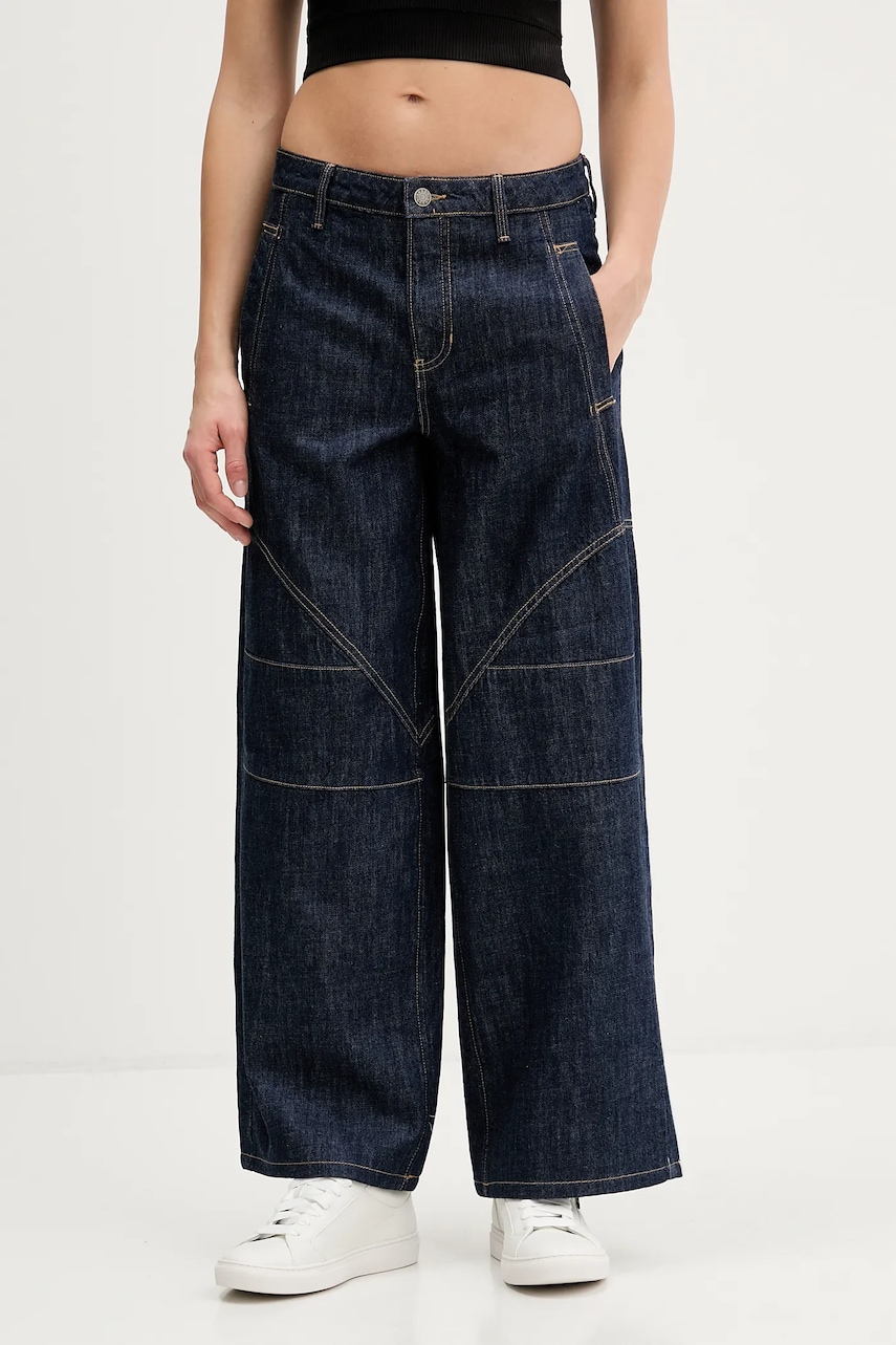 Τζιν παντελόνι Guess Originals χρώμα: ναυτικό μπλε, W5BA2F D5R0B