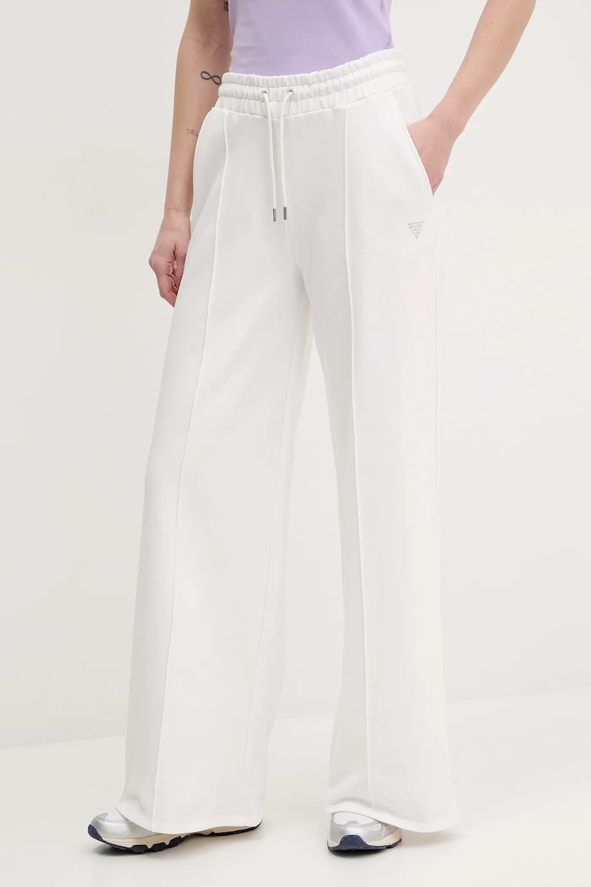 Βαμβακερό παντελόνι Guess PRIMULA χρώμα: άσπρο, V5GB07 KCRP0