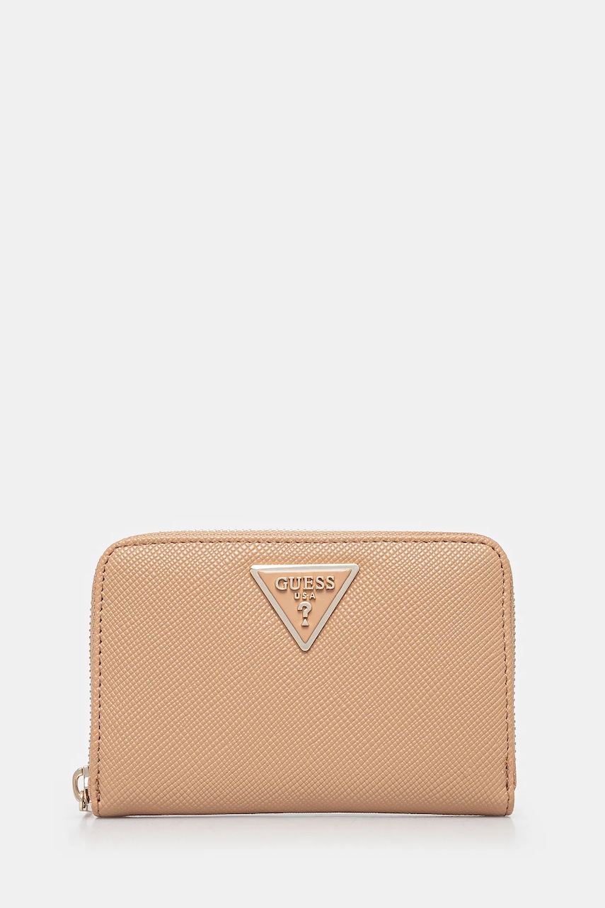 Πορτοφόλι Guess χρώμα: μπεζ, SWZG85 00140