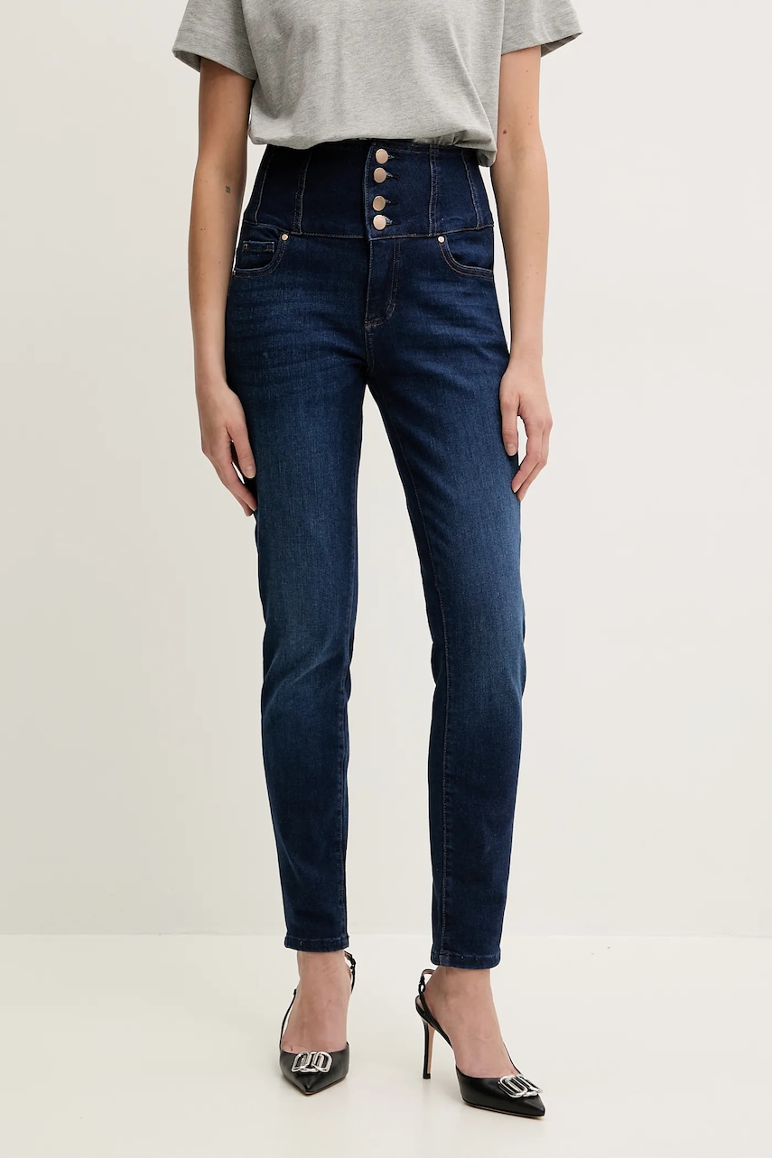 Τζιν παντελόνι Guess χρώμα: ναυτικό μπλε, W5RA1F D5L91