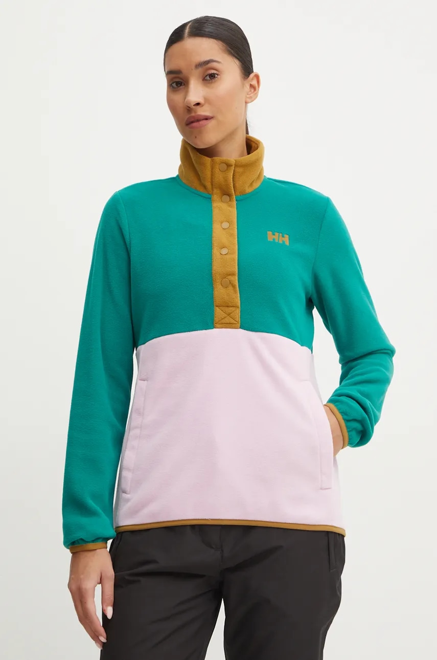 Αθλητική μπλούζα Helly Hansen Daybreaker Snap χρώμα: πράσινο, 49535