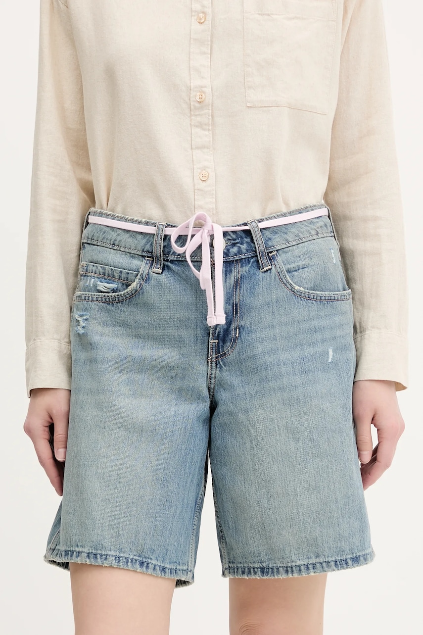 Τζιν σορτς Hollister Co. χρώμα: μπλε, KI349-5099