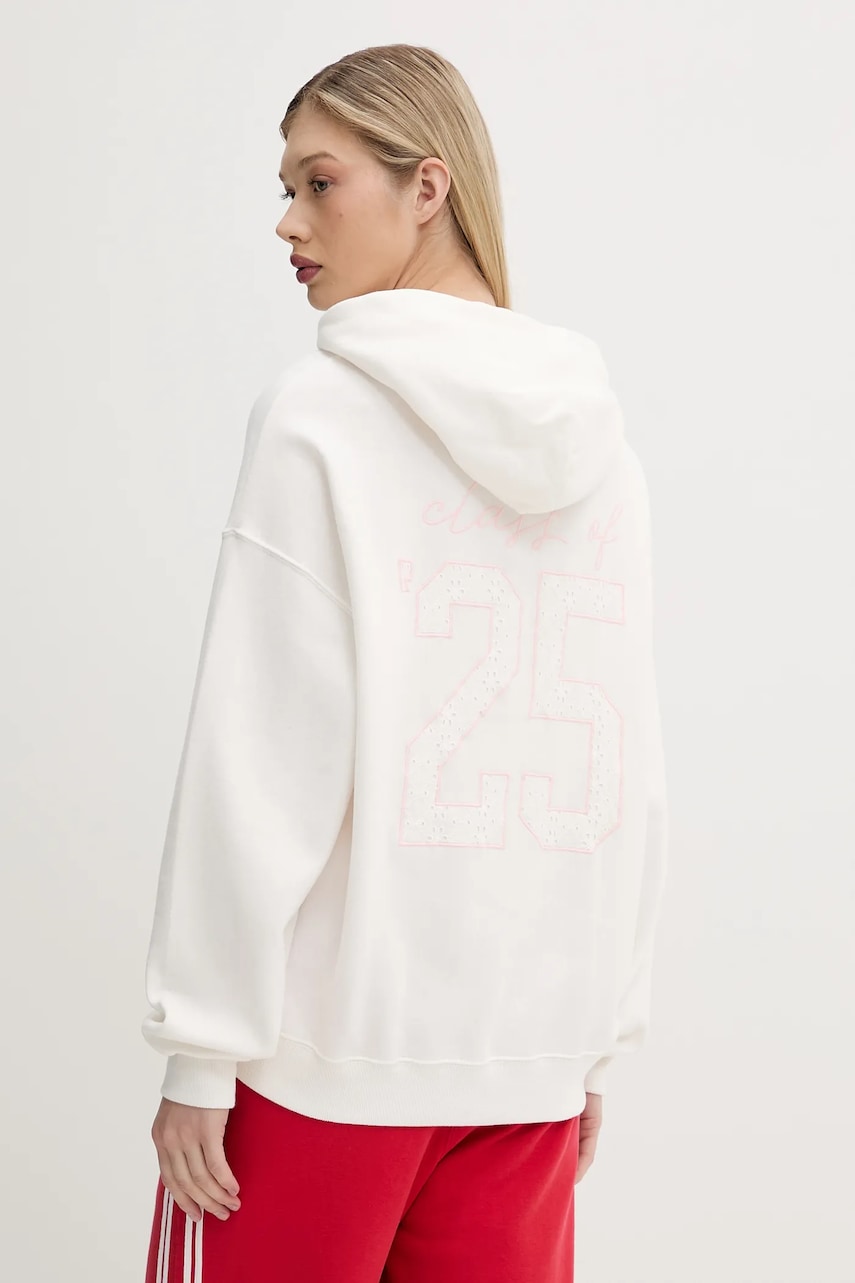 Μπλούζα Hollister Co. χρώμα: άσπρο, με κουκούλα, KI352-5139
