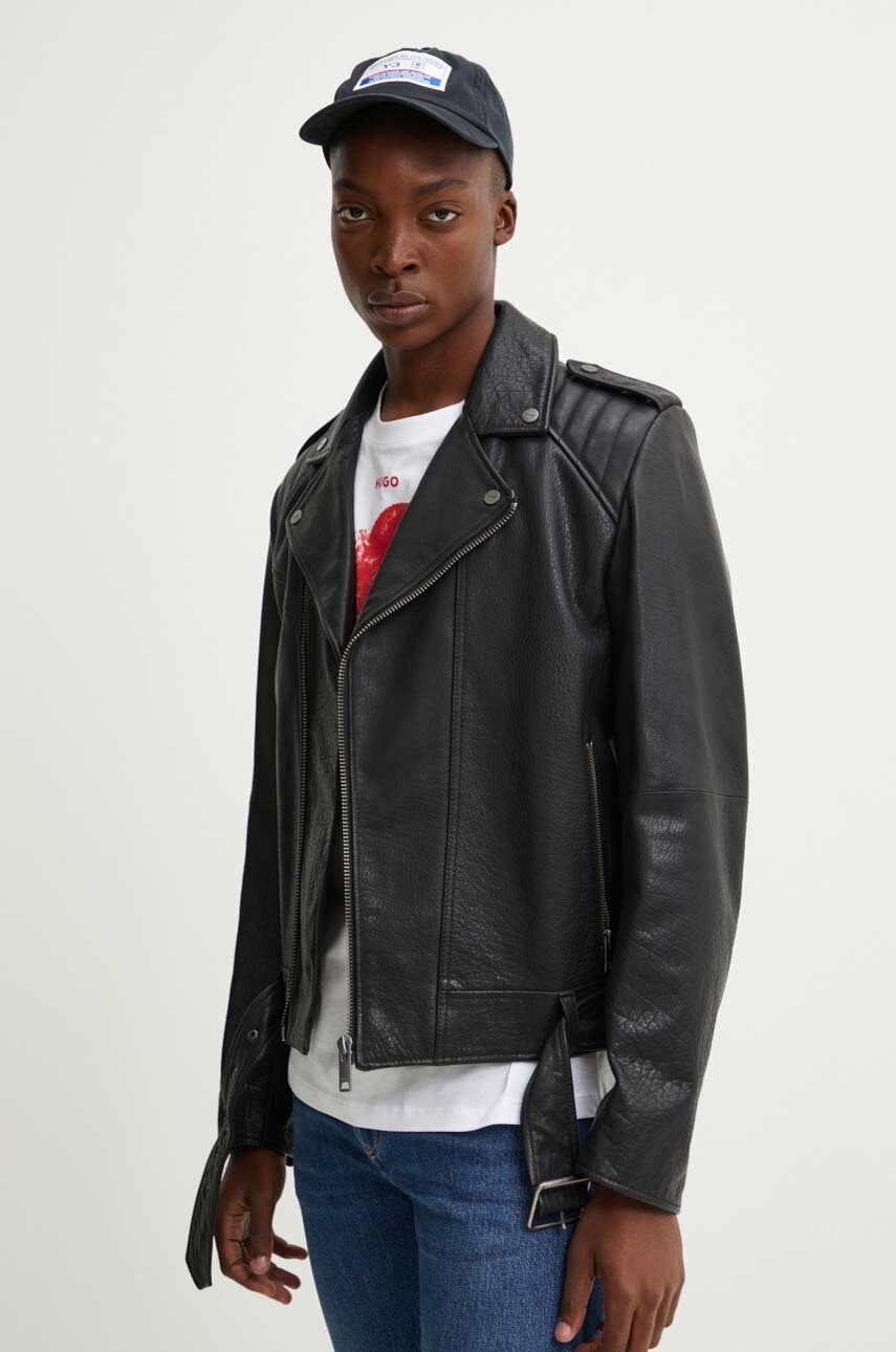 Μπουφάν HUGO χρώμα: μαύρο, 50521018