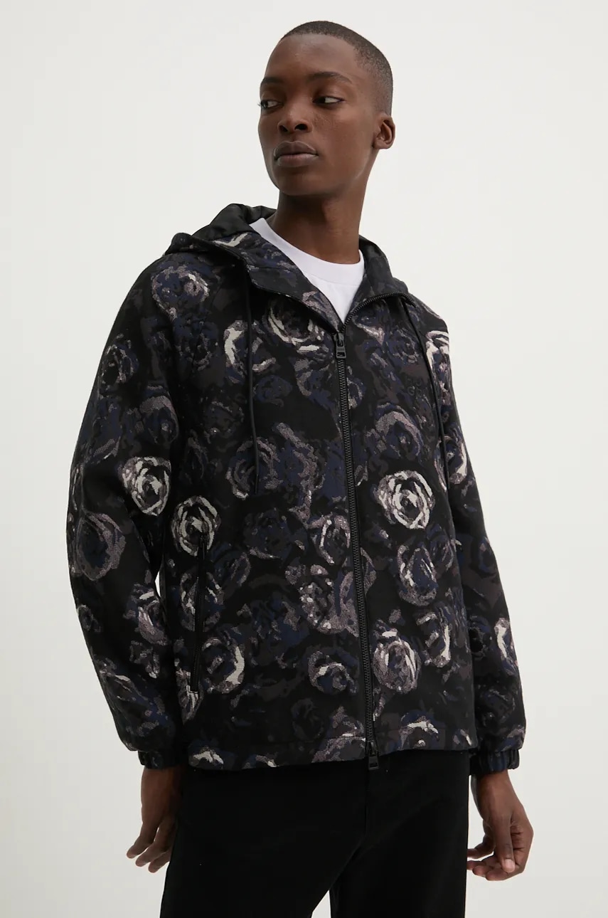 Μπουφάν HUGO χρώμα: μαύρο, 50521475