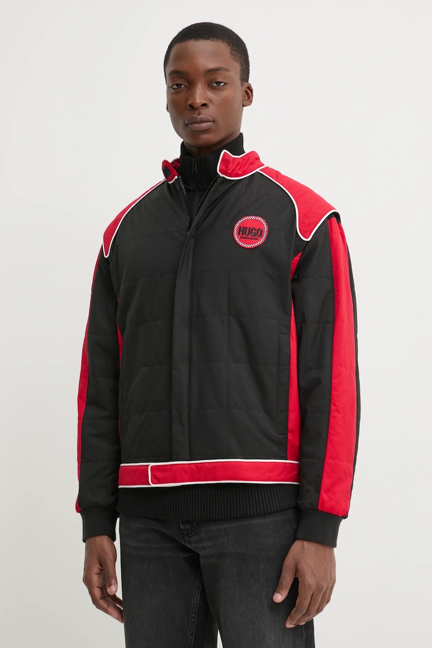 Μπουφάν HUGO χρώμα: μαύρο, 50531029