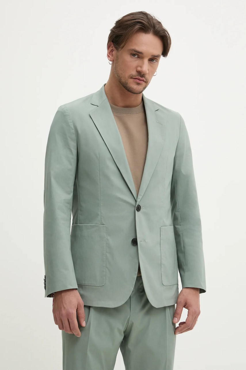 Σακάκι HUGO χρώμα: πράσινο, 50532978