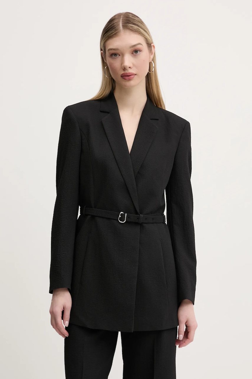 Σακάκι HUGO χρώμα: μαύρο, 50537559