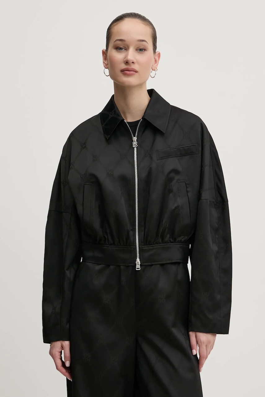 Μπουφάν HUGO χρώμα: μαύρο, 50538791