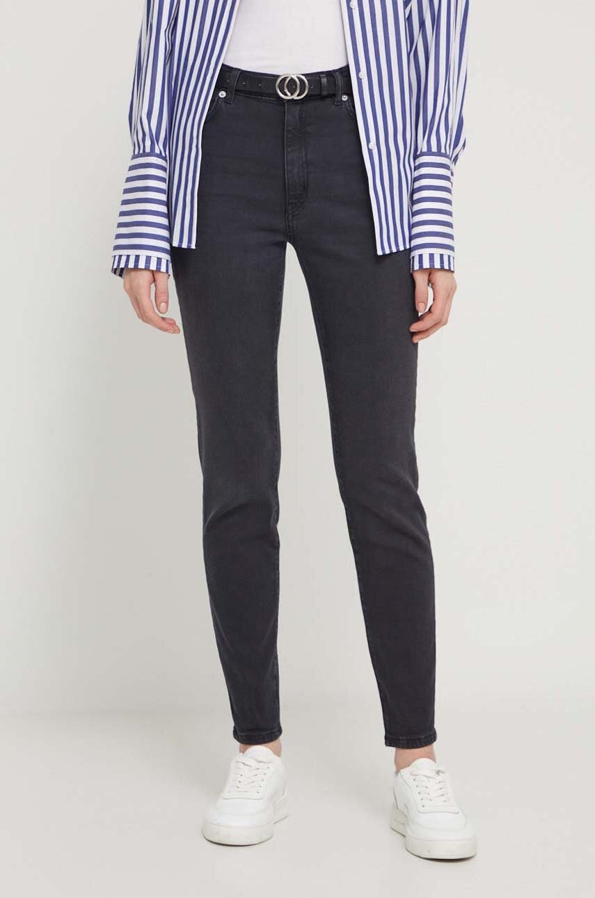 Τζιν παντελόνι Hugo Blue χρώμα: μαύρο