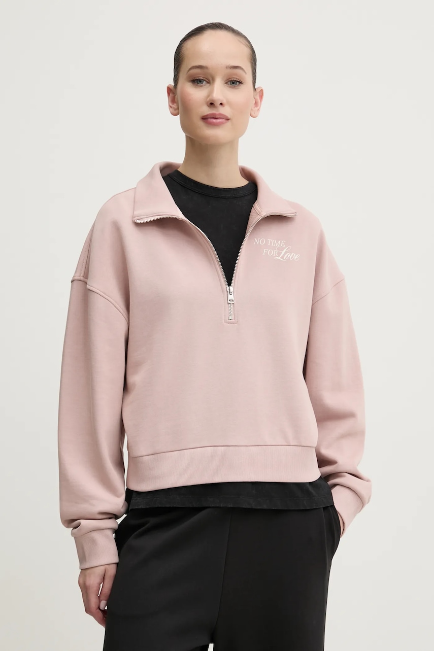 Βαμβακερή μπλούζα Hugo Blue γυναικεία, χρώμα: ροζ, 50531192