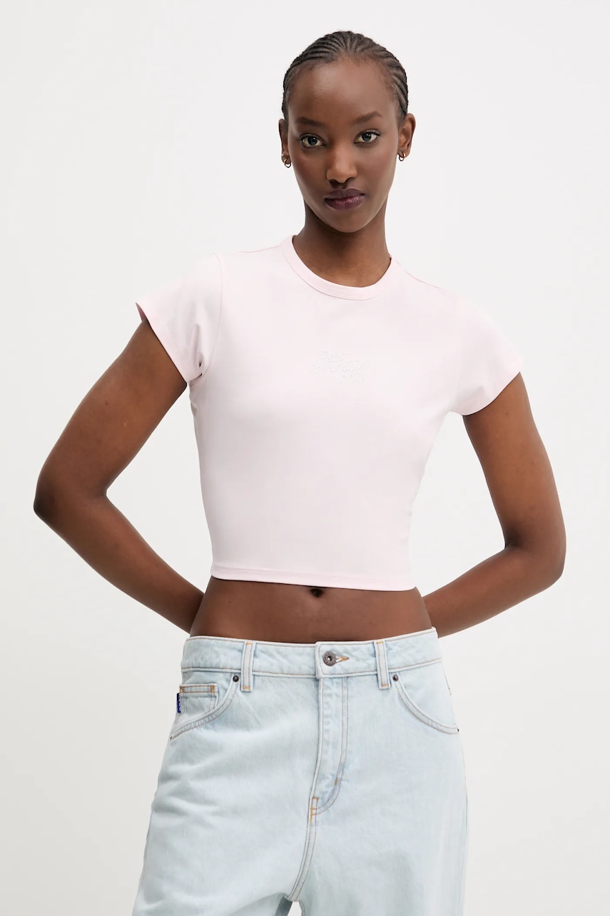 Μπλουζάκι Hugo Blue χρώμα: ροζ, 50537247