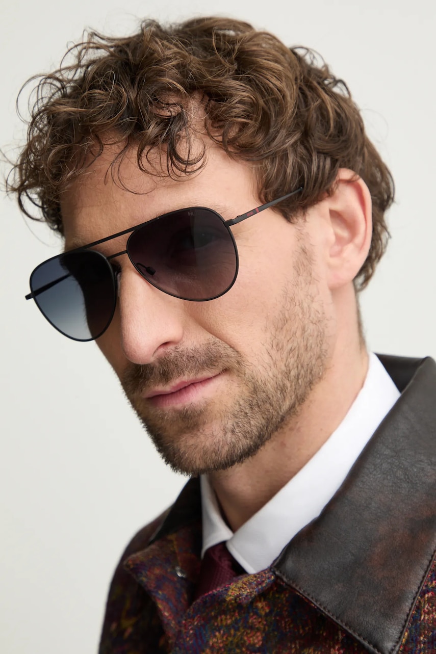 Γυαλιά ηλίου HUGO χρώμα: μαύρο, HG 1318/S