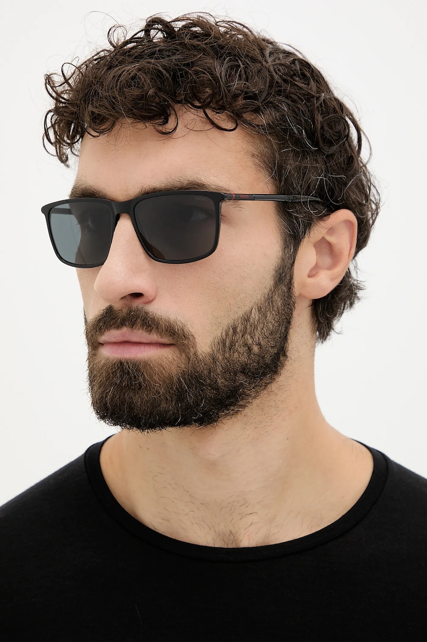 Γυαλιά ηλίου HUGO ανδρικά, χρώμα: μαύρο, HG 1374/S