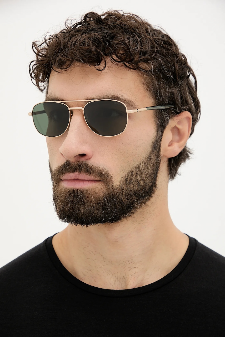 Γυαλιά ηλίου HUGO ανδρικά, χρώμα: χρυσαφί, HG 1375/S