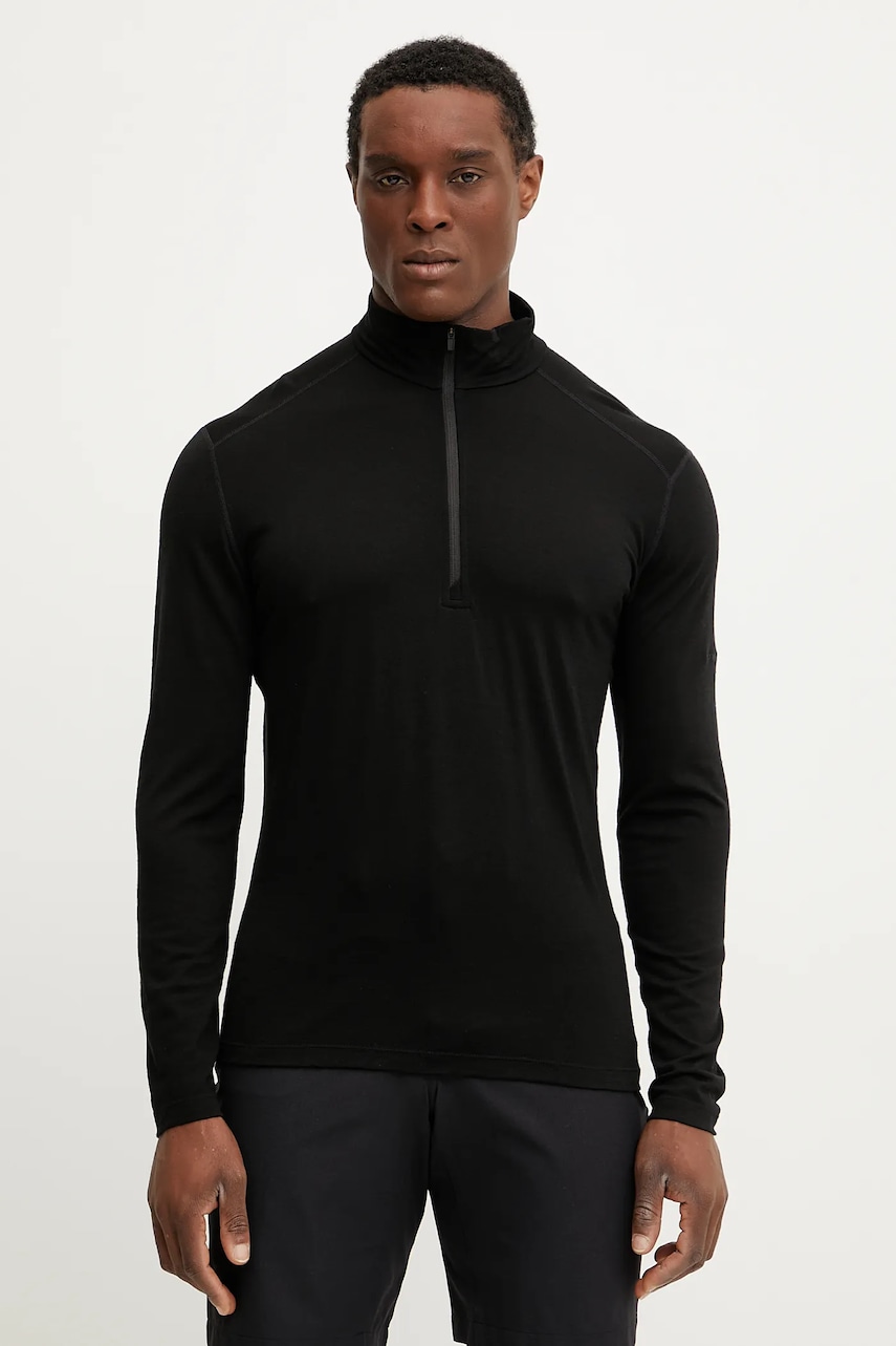 Ισοθερμικό μακρυμάνικο πουκάμισο Icebreaker Merino 200 Oasis χρώμα: μαύρο, IBB043670011