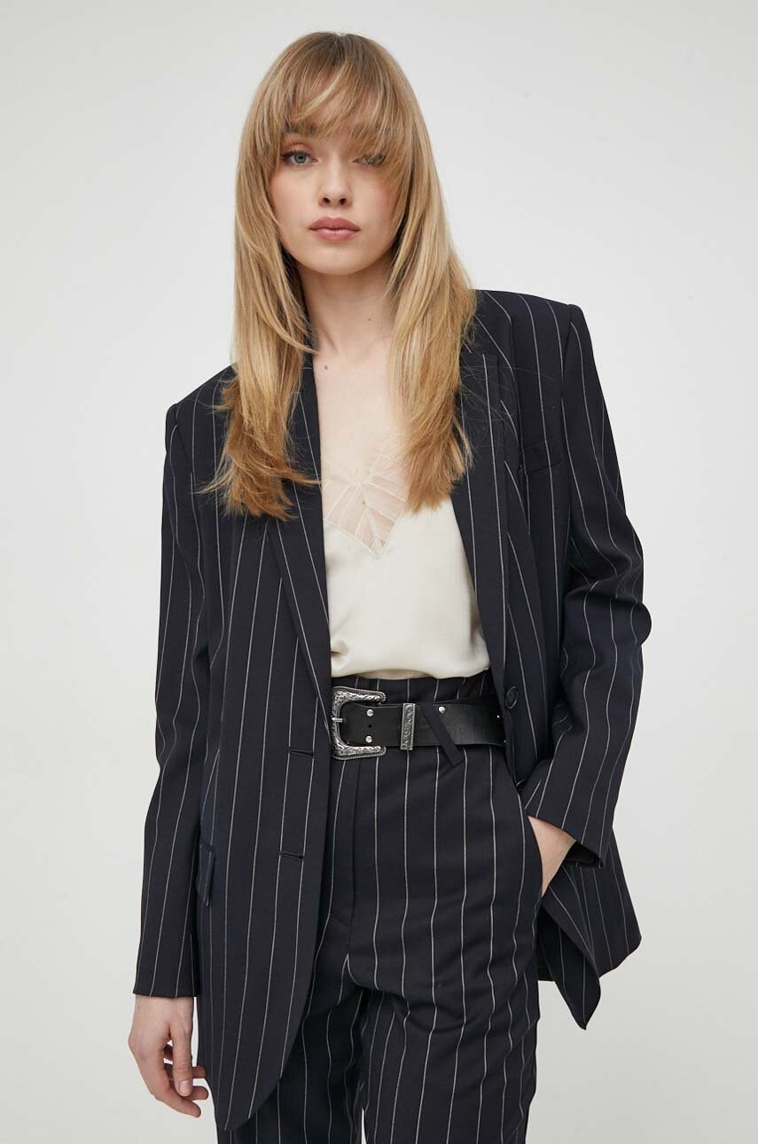 Μάλλινο σακάκι IRO χρώμα: ναυτικό μπλε