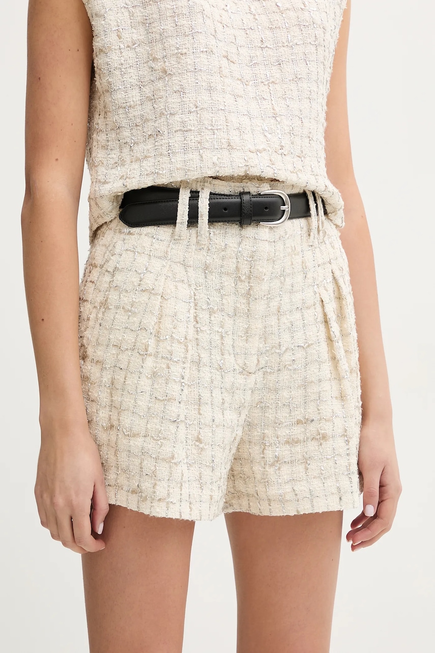 Λινό σορτς IRO χρώμα: μπεζ, WP30XAGA