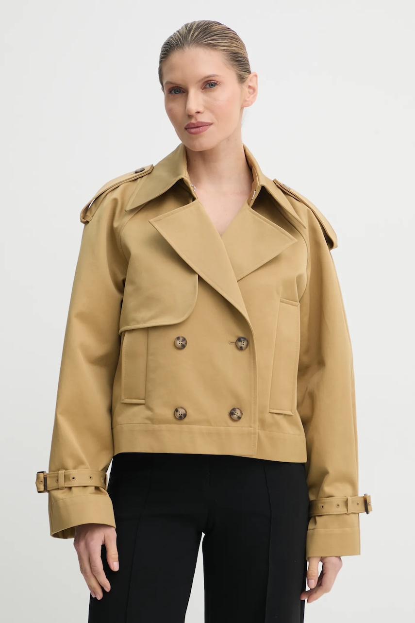 Βαμβακερή καμπαρντίνα Ivy Oak χρώμα: πράσινο, IO119118